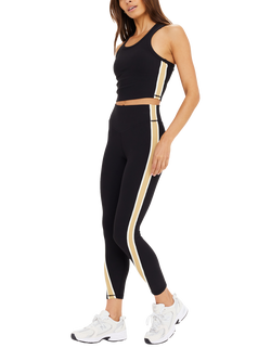 THE UPSIDE Arcadia Ribbed Workout Leggings, Black, Black