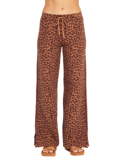 THE UPSIDE Freya Malawi Animal Print Trousers, Brown Multi, Brown Multi