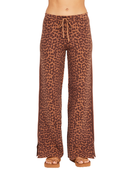 THE UPSIDE Freya Malawi Animal Print Trousers, Brown Multi, Brown Multi