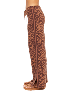 THE UPSIDE Freya Malawi Animal Print Trousers, Brown Multi - view 2, Brown Multi