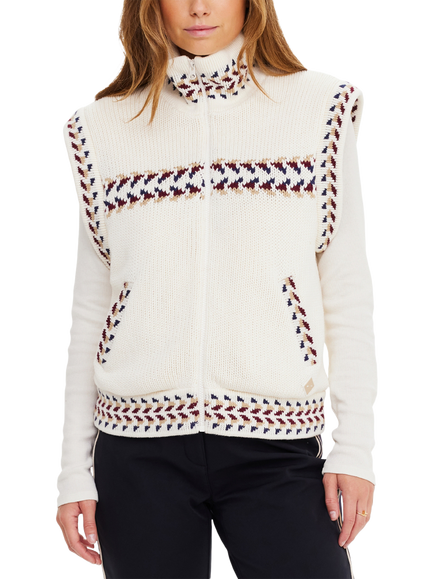 THE UPSIDE Swiss Geometric Knit Jacket, White/Multi, White/Multi