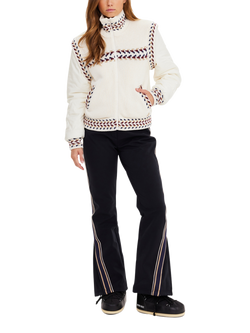 THE UPSIDE Swiss Geometric Knit Jacket, White/Multi - view 2, White/Multi