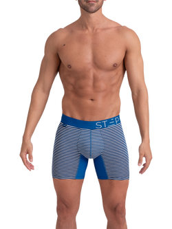 Step One Mixed Colour Boxer Briefs, Pack of 3, Blue Mid - view 2, Blue Mid