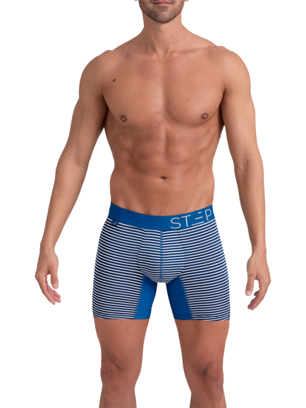 Step One Mixed Colour Boxer Briefs, Pack of 3, Blue Mid - view 2, Blue Mid
