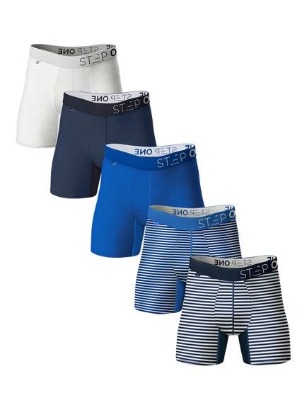 Step One Trunks, Pack of 5, Mid Blue, Mid Blue