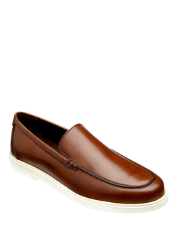 Loake Tuscany Slip On Leather Loafers, Cedar Calf - view 2, Cedar Calf