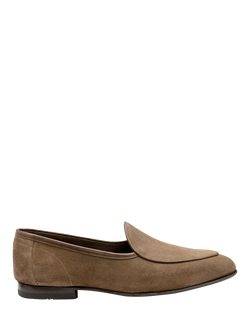Loake Belgrave Suede Loafers, Flint, Flint