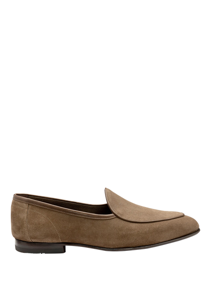 Loake Belgrave Suede Loafers, Flint, Flint