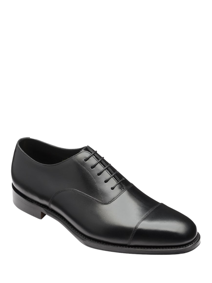 Loake Aldwych Leather Oxford Shoes, Black - view 2, Black