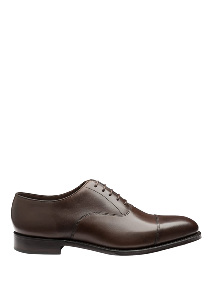Loake Aldwych Leather Oxford Shoes, Dark Brown, Dark Brown