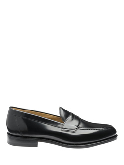 Loake Imperial Leather Loafers, Black, Black