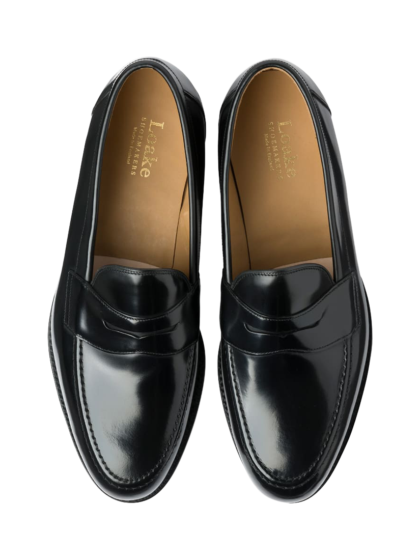 Product image 3 of 3, which shows Loake Imperial Leather Loafers, Black, 7