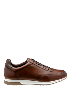 Loake Bannister Leather Trainers, Cedar Brown, Cedar Brown