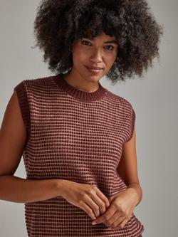 SALTS Unisex Textured Wool Rich Tank Top - view 2, Spice & Oatmeal