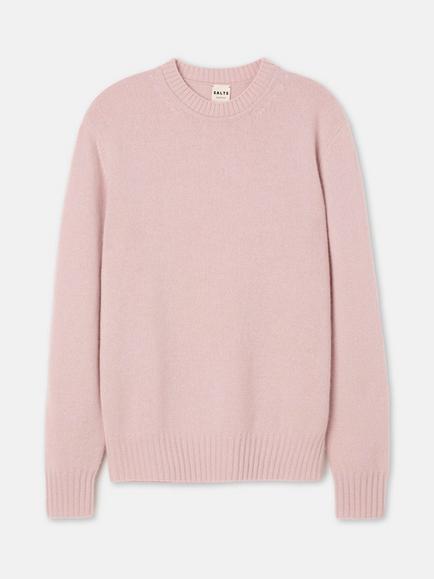 SALTS Unisex Lofty Knit Pure Cashmere Jumper, Blush Pink