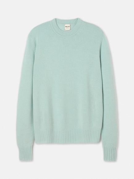 SALTS Unisex Lofty Knit Pure Cashmere Jumper, Cool Mint