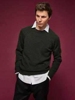 SALTS Unisex Double Trim Wool Rich Jumper - view 2, Loden