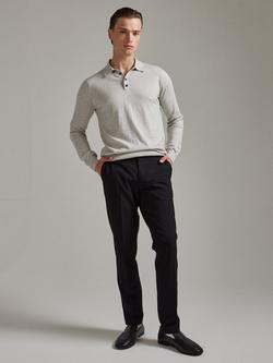 SALTS Unisex Long Sleeve Polo Shirt - view 2, Silver Grey