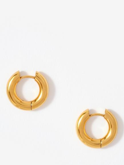 Mint Velvet Mini Hoop Earrings, Gold