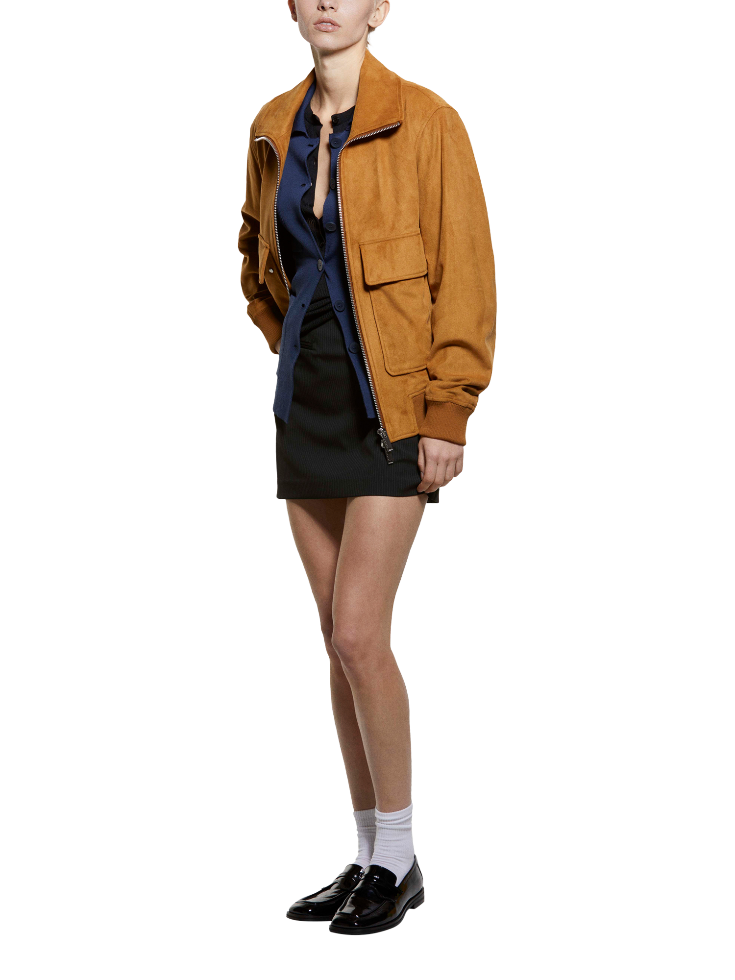 Product image 3 of 5, which shows SISLEY Polo Cardigan Jacket, Night Blue, XS