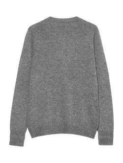 SISLEY Crew Neck Long Sleeve Cardigan, Grey - view 2, Grey