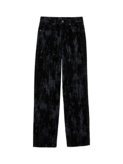 SISLEY Flocked Relaxed Fit Jeans, Black/Multi, Black/Multi