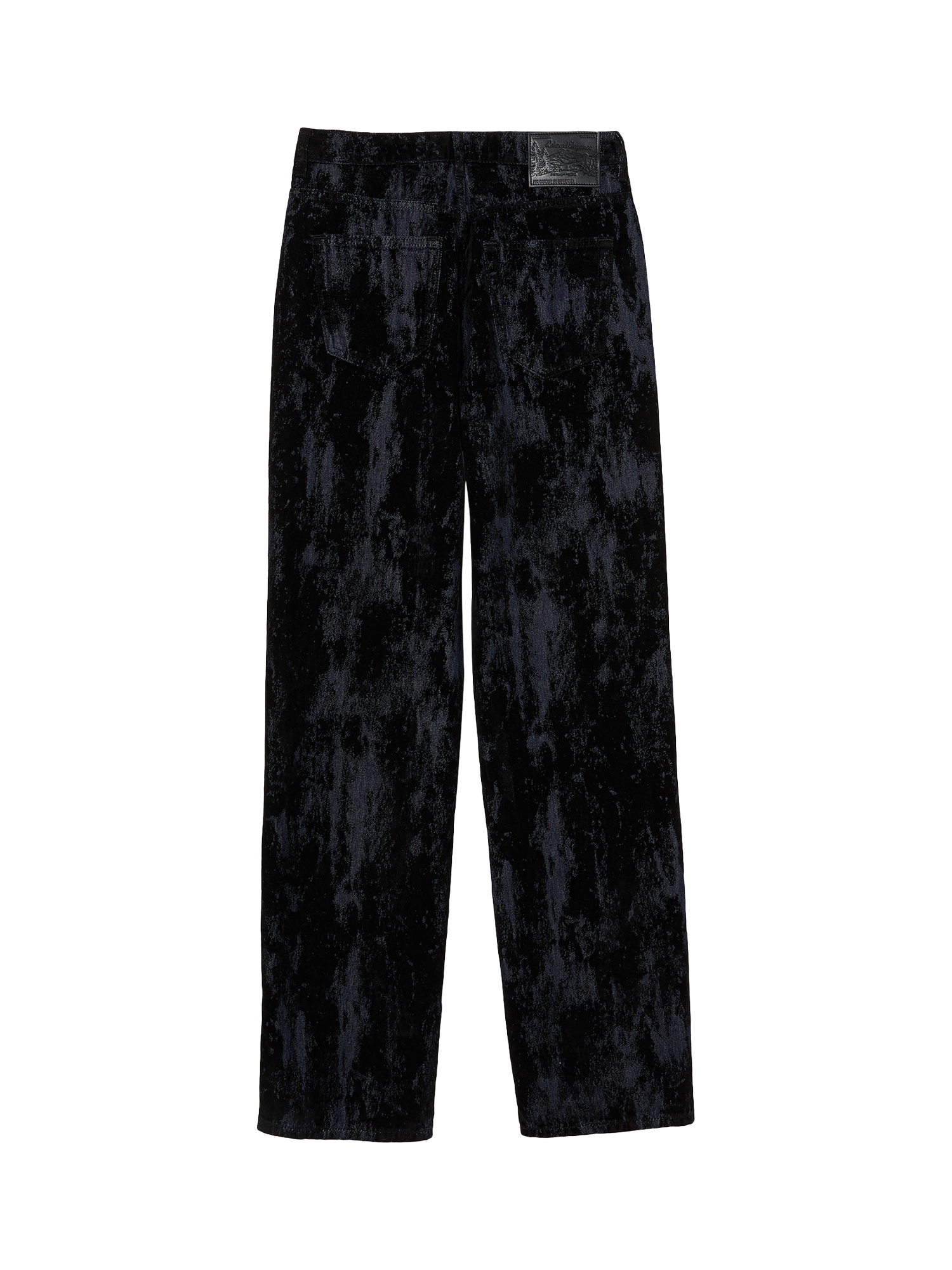 Product image 2 of 2, which shows SISLEY Flocked Relaxed Fit Jeans, Black/Multi, 27R