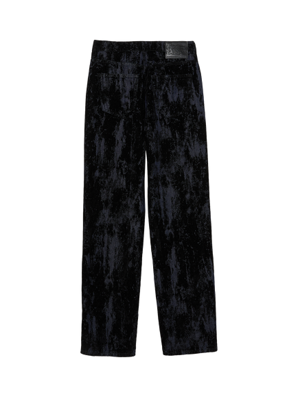 SISLEY Flocked Relaxed Fit Jeans, Black/Multi - view 2, Black/Multi