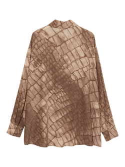 SISLEY Crocodile Print Shirt, Beige - view 2, Beige