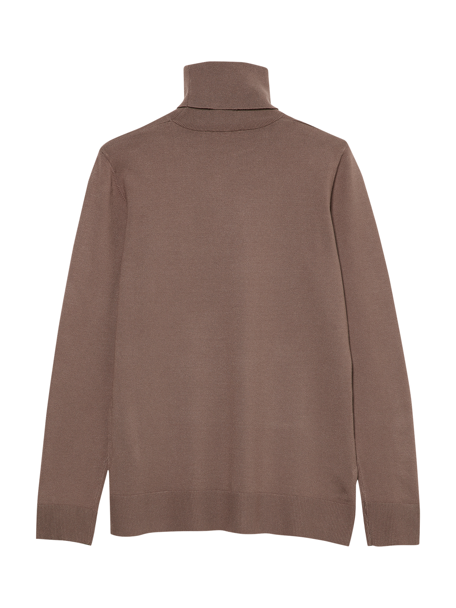 Product image 2 of 2, which shows SISLEY Roll Neck Knit Top, Taupe, M