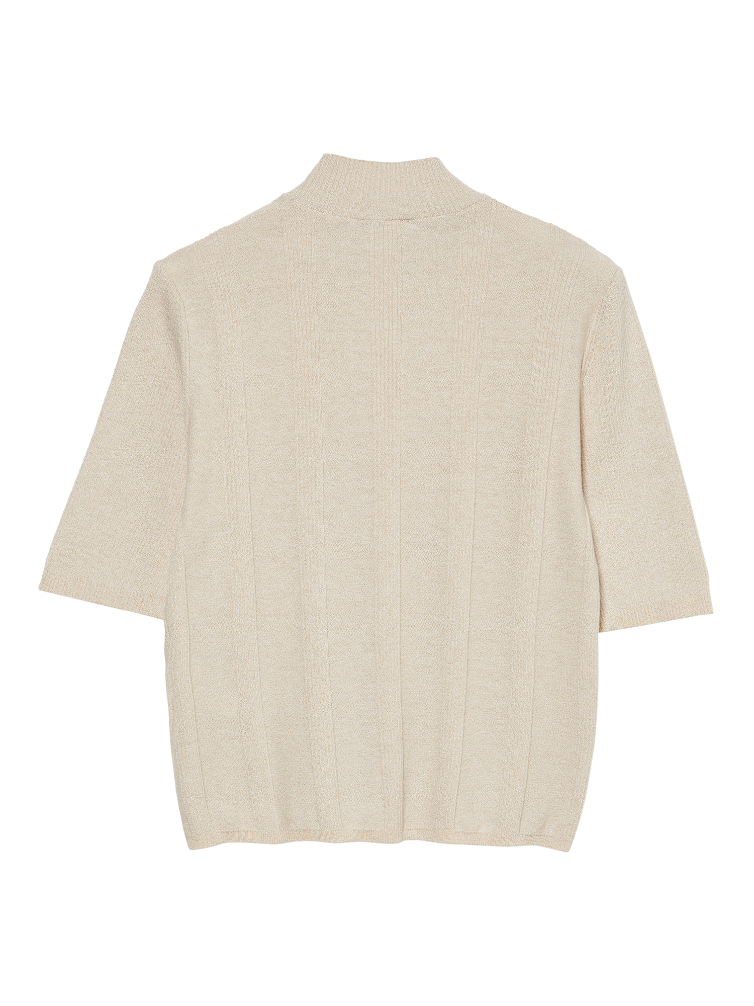 Product image 2 of 2, which shows SISLEY High Neck Shimmer Jumper, Cream, L