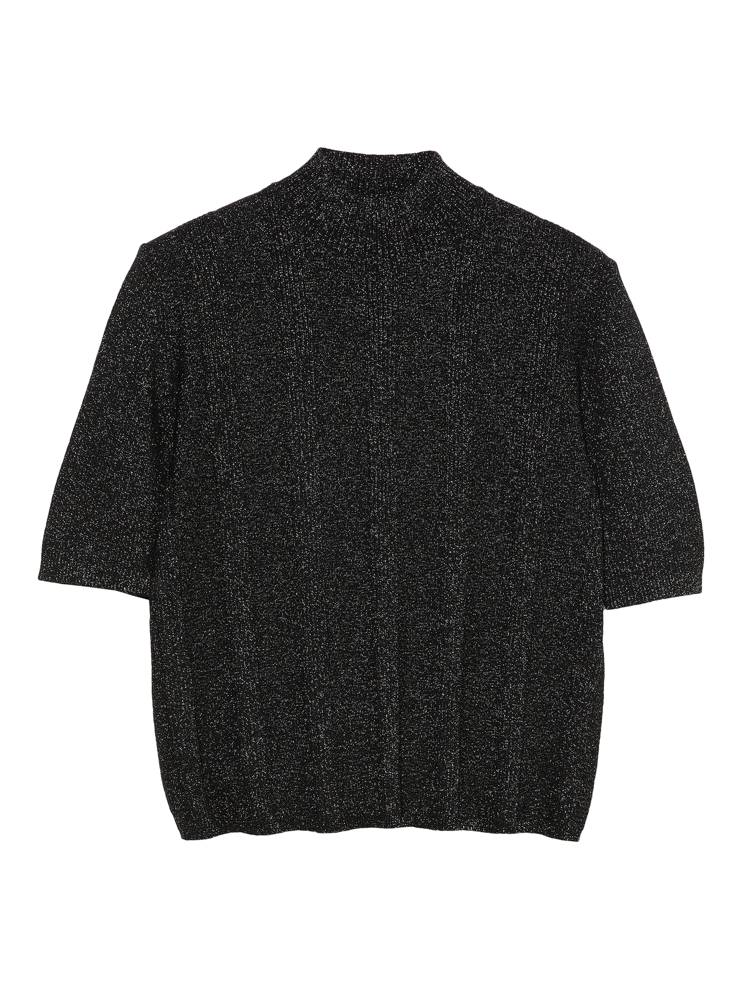 Product image 1 of 2, which shows SISLEY High Neck Shimmer Jumper, Black, XS