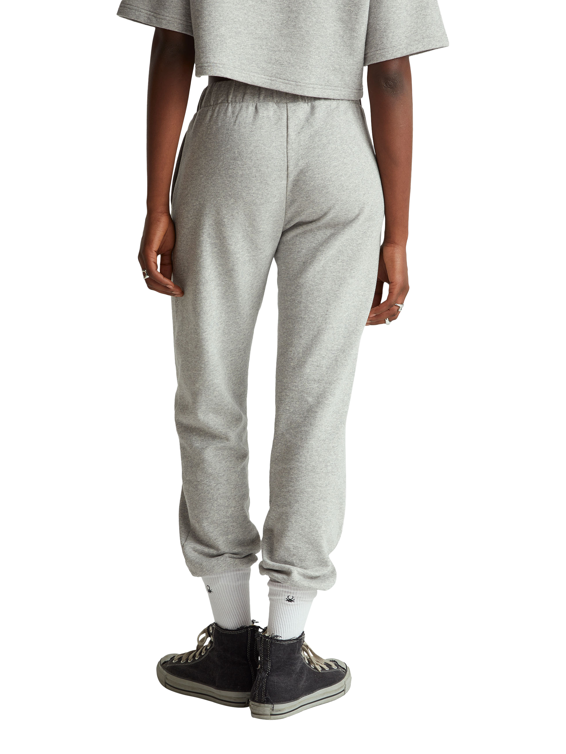 Product image 2 of 5, which shows Benetton Sweater Fleece Joggers, Grey, XS