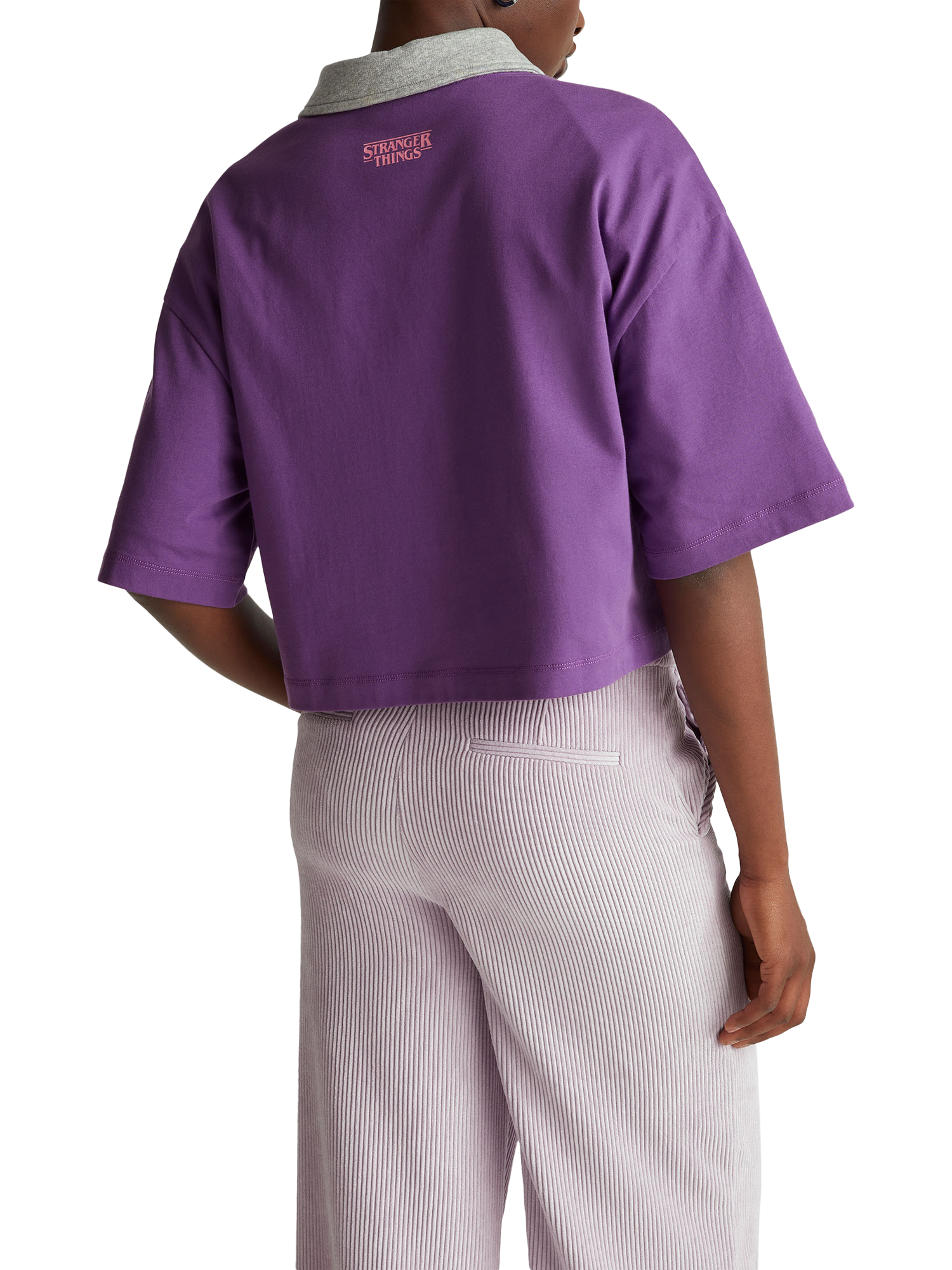 Product image 2 of 5, which shows Benetton Stranger Things Graphic T-Shirt, Violet, XS