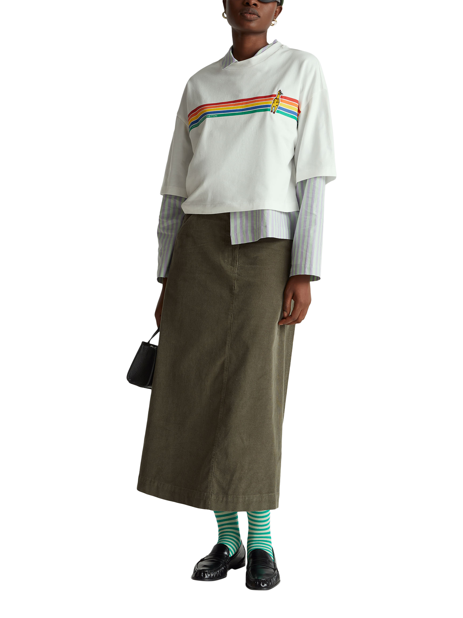 Product image 2 of 3, which shows Benetton Stranger Things The Squawk T-Shirt, White, XS