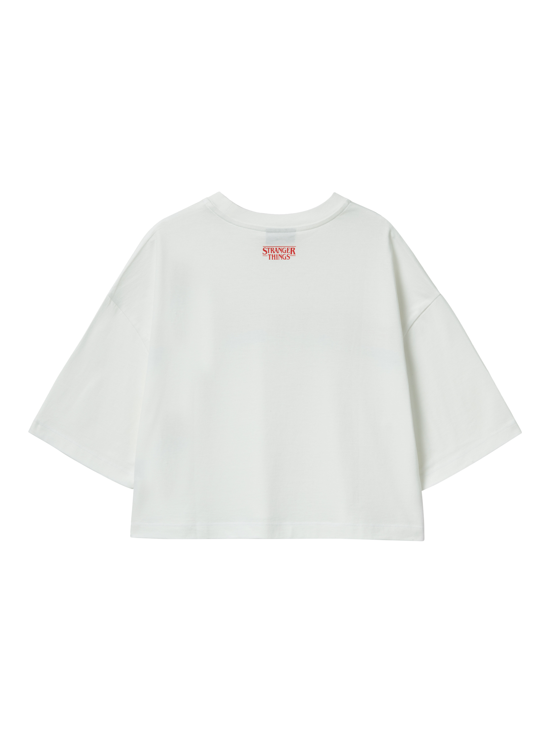 Product image 3 of 3, which shows Benetton Stranger Things The Squawk T-Shirt, White, XS