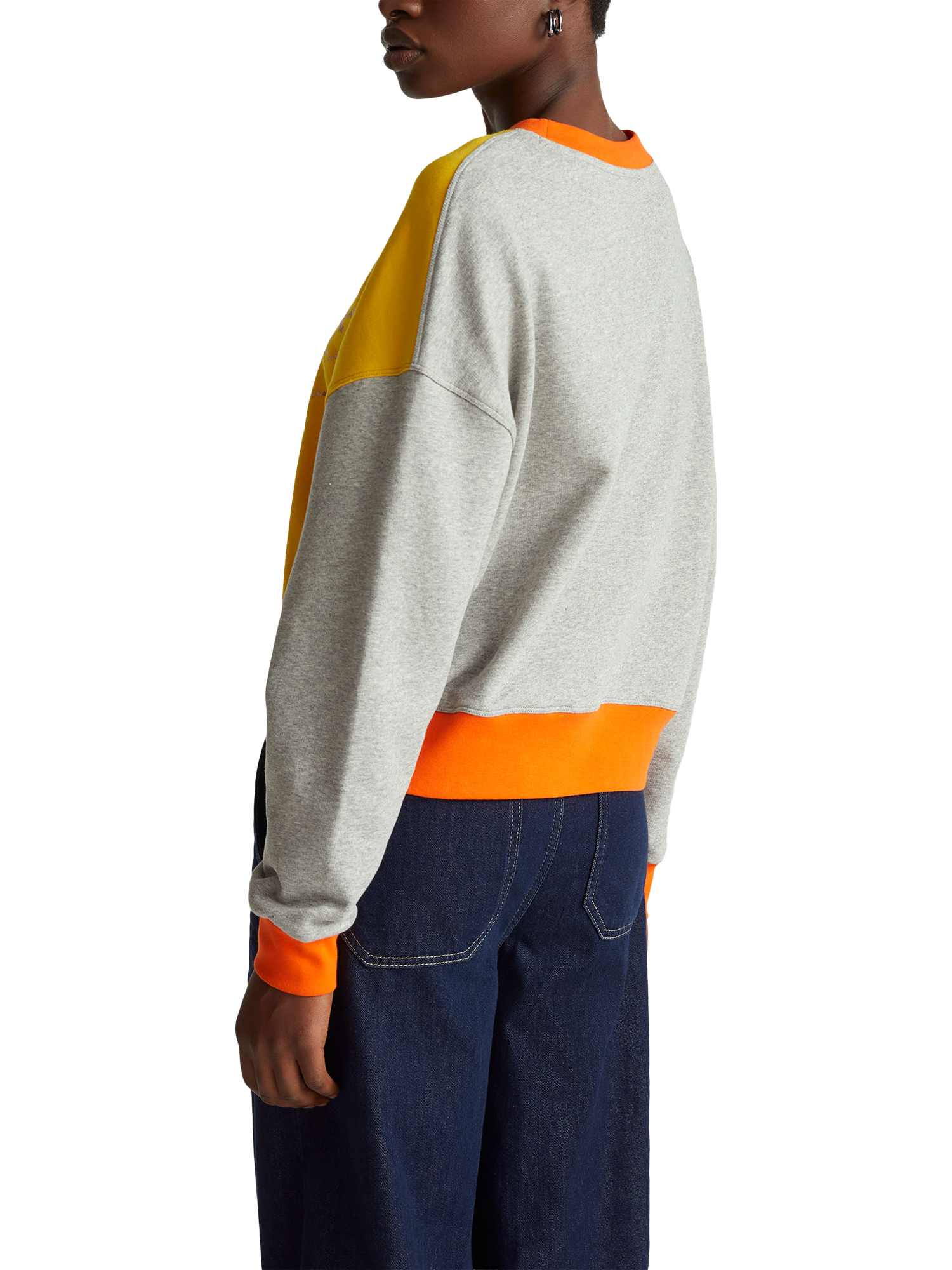 Product image 2 of 6, which shows Benetton Stranger Things Colour Block Sweatshirt, Grey/Multi, XS