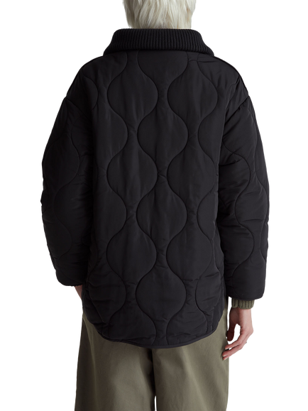 Benetton Onion Quilted Jacket, Black - view 2, Black