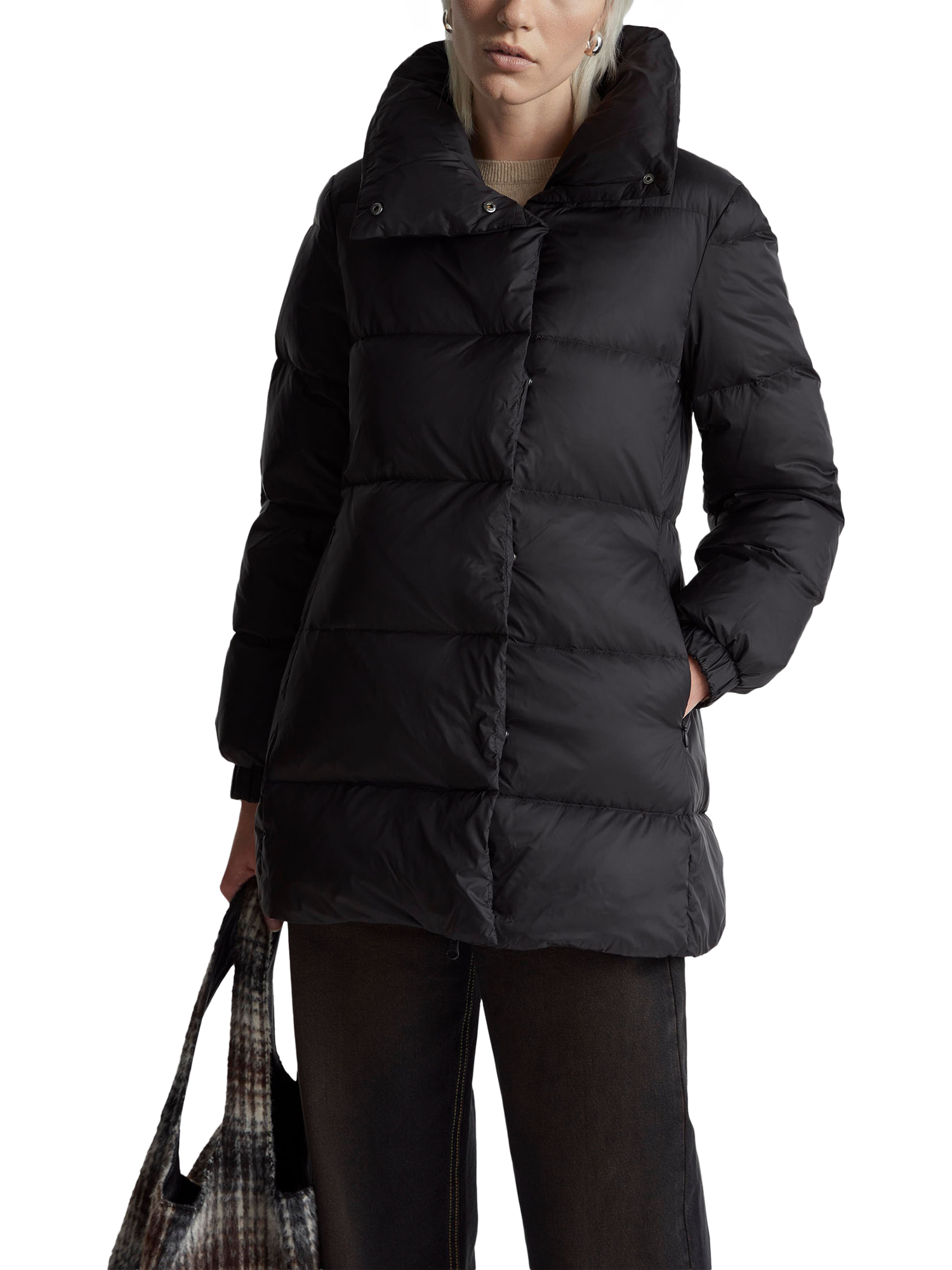 Product image 1 of 6, which shows Benetton Down Padded Jacket, Black, XL
