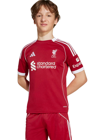 adidas Kids' Liverpool FC Football Top, Strawberry Red, Strawberry Red