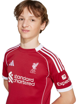 adidas Kids' Liverpool FC Football Top, Strawberry Red - view 2, Strawberry Red