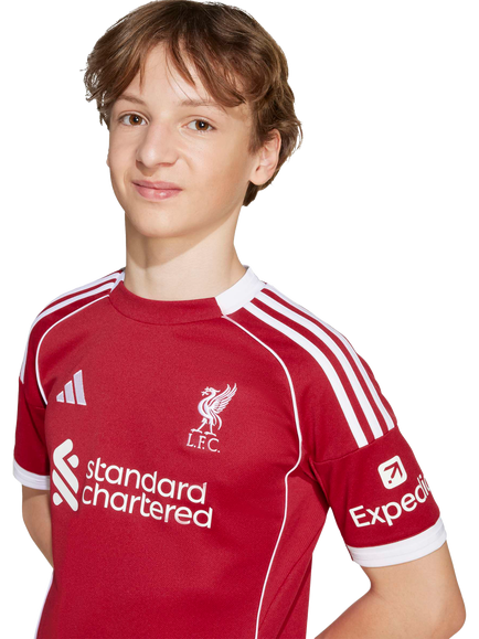 adidas Kids' Liverpool FC Football Top, Strawberry Red - view 2, Strawberry Red