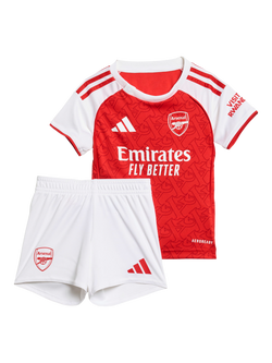 adidas Baby Arsenal Football Top & Shorts Set, Better Scarlet/ White, Better Scarlet/ White