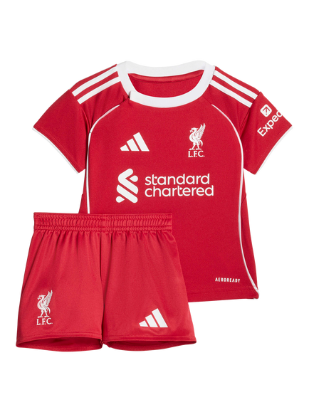adidas Baby Liverpool FC Football Top & Shorts Set, Strawberry Red, Strawberry Red