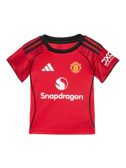 adidas Baby Manchester United Football Top & Shorts Set, Red - view 2, Red