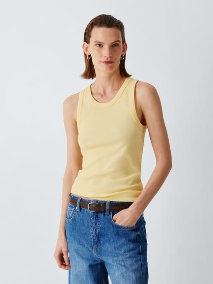 John Lewis Organic Cotton Tank Top, Yellow