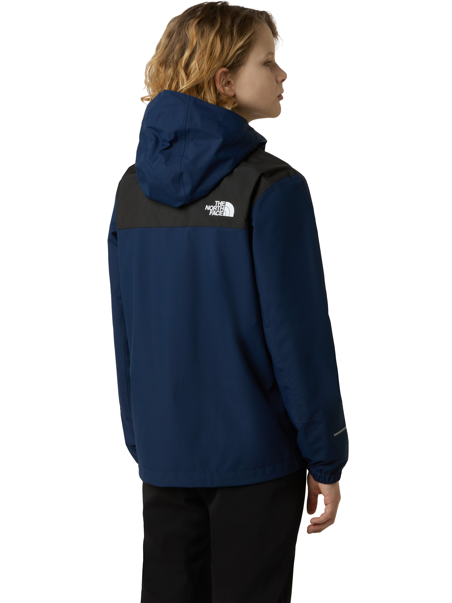 Product image 2 of 5, which shows The North Face Kids' Antora Waterproof Jacket, Summit Navy, S