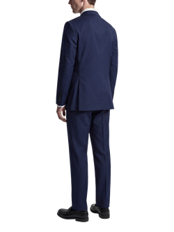 Richard James London Wool Blend Double Breasted Suit Jacket, Indigo Navy - view 2, Indigo Navy