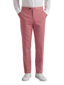 Richard James Flat Front Tailored Trousers, Pink, Pink