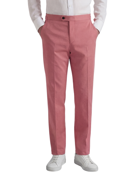 Richard James Flat Front Tailored Trousers, Pink, Pink